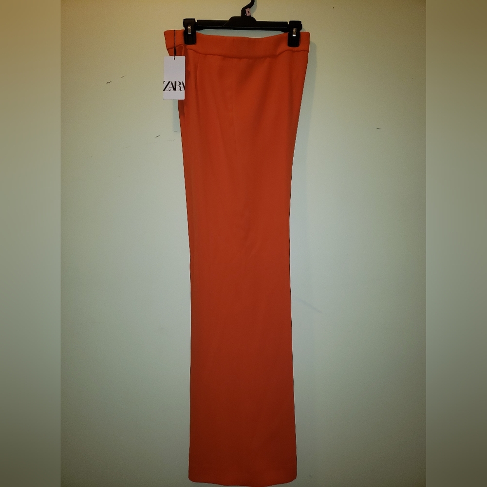 NWT Zara Orange Dress Pants Size M 34" Inseam